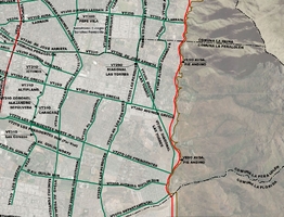 Proyección Avenida Pie Andino propuesta por la MPRMS-104 - Peñalolen