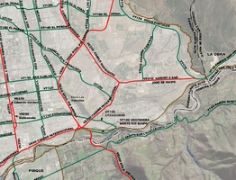 Proyección Avenida Pie Andino propuesta por la MPRMS-104 - Puente Alto